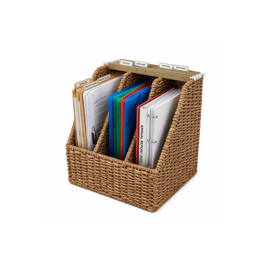 Wicker File Organizer